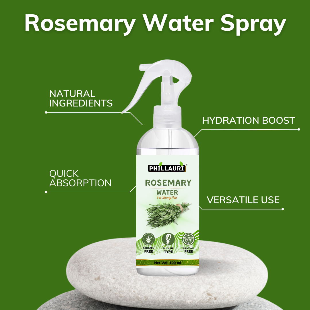 Phillauri Rosemary Water Spray for All Hair Types, Strengthens, Nourishes & Promotes Hair Growth