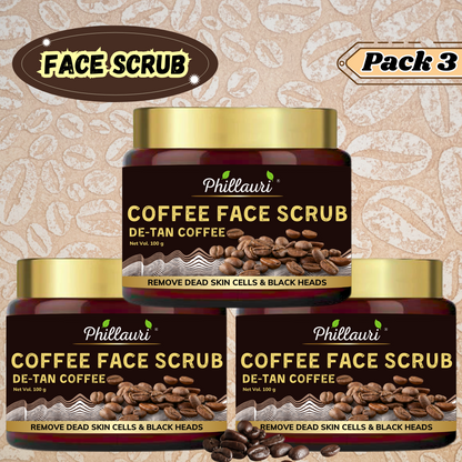 Phillauri Coffee Face Scrub for Remove Dead Skin Cells, 300g