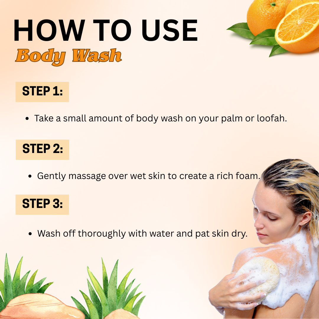 Phillauri Brightening Orange Body Wash For Men And Women, 200ml