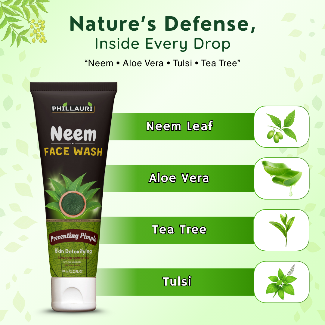 Phillauri Neem Face Wash For Skin Detoxifying, 60ml