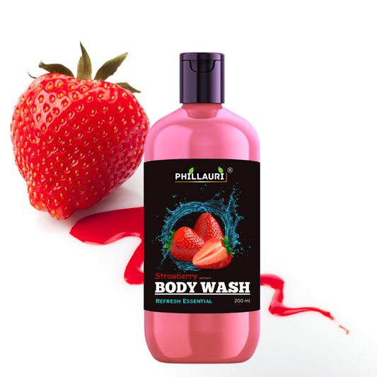 Phillauri Refresh Essential Strawberry Body Wash For Smoother Skin, 200ml