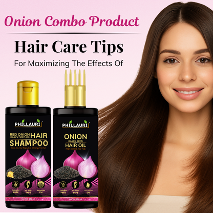 Phillauri Onion Black Seed Hair Oil With Shampoo combo For Hair Growth