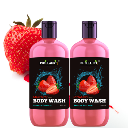 Phillauri Refresh Essential Strawberry Body Wash For Smoother Skin, 200ml