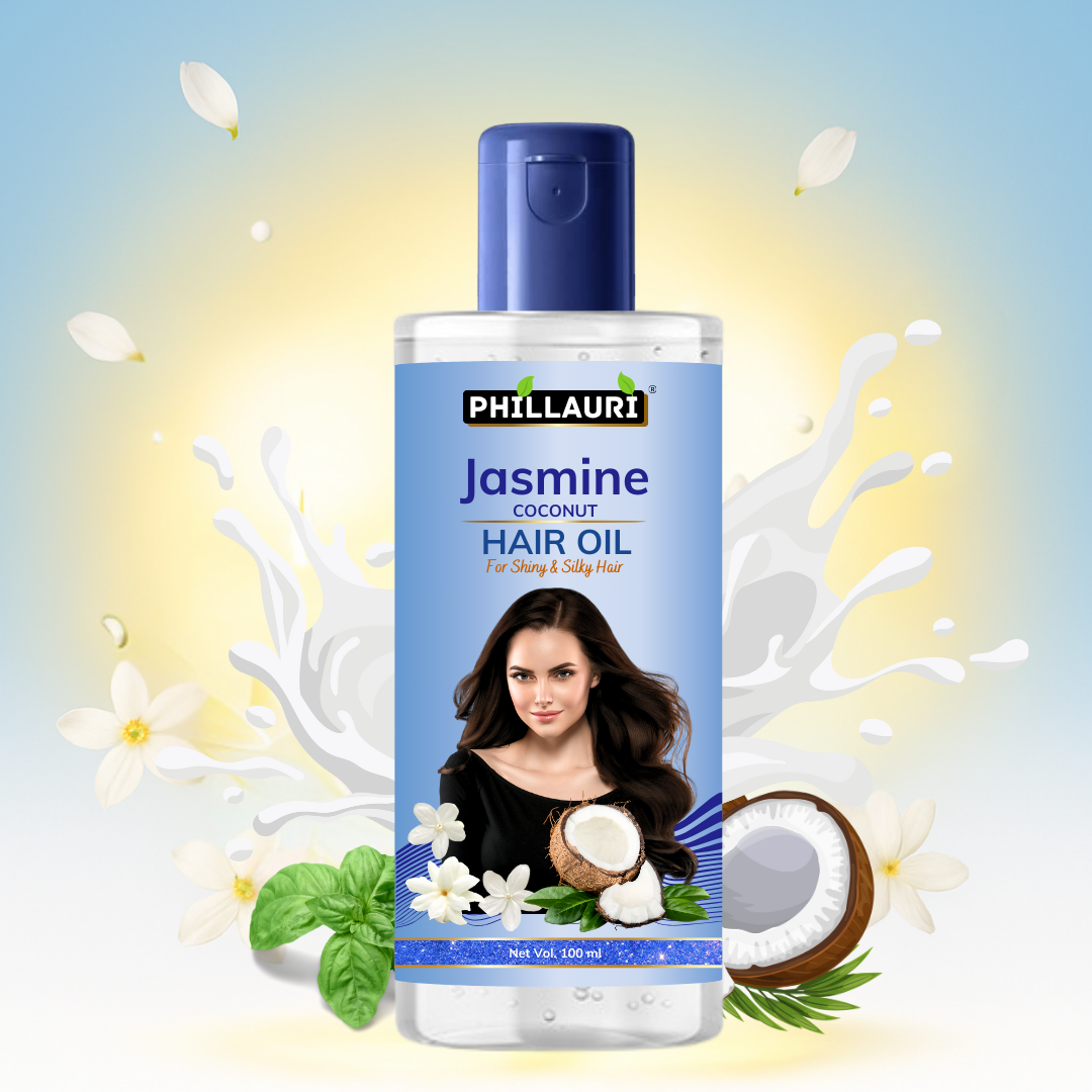 Phillauri Jasmine Coconut Hair Oil For Long-lasting Moisture, 100ml