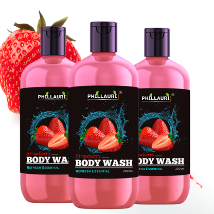 Phillauri Refresh Essential Strawberry Body Wash For Smoother Skin, 200ml
