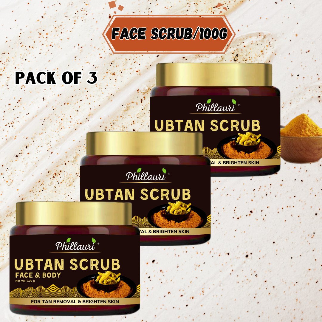 Phillauri Ubtan Tan Removal Face Scrub For Glowing Skin, 300g