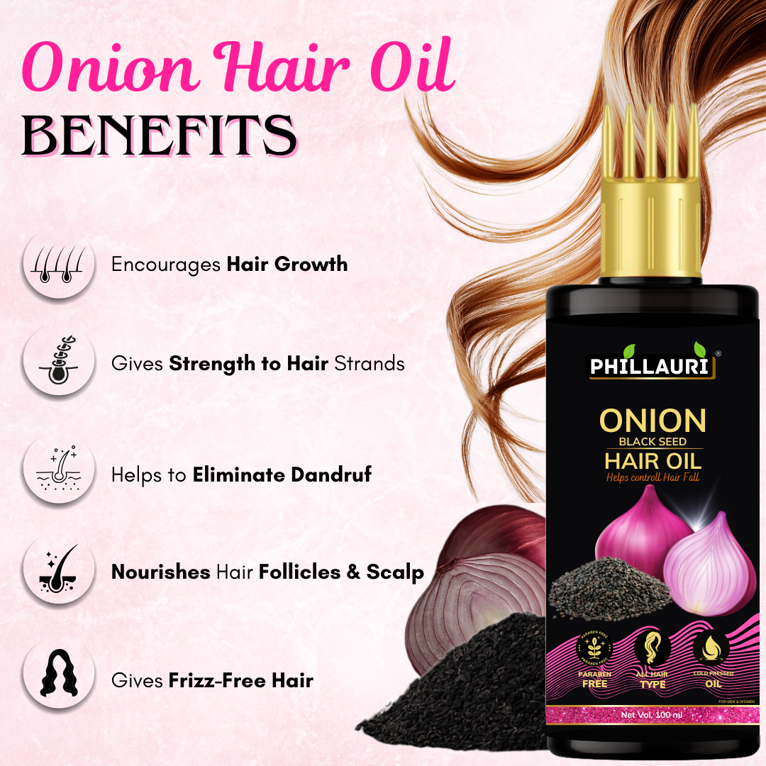 Phillauri Onion Blackseed Herbal Hair Oil, 100ML