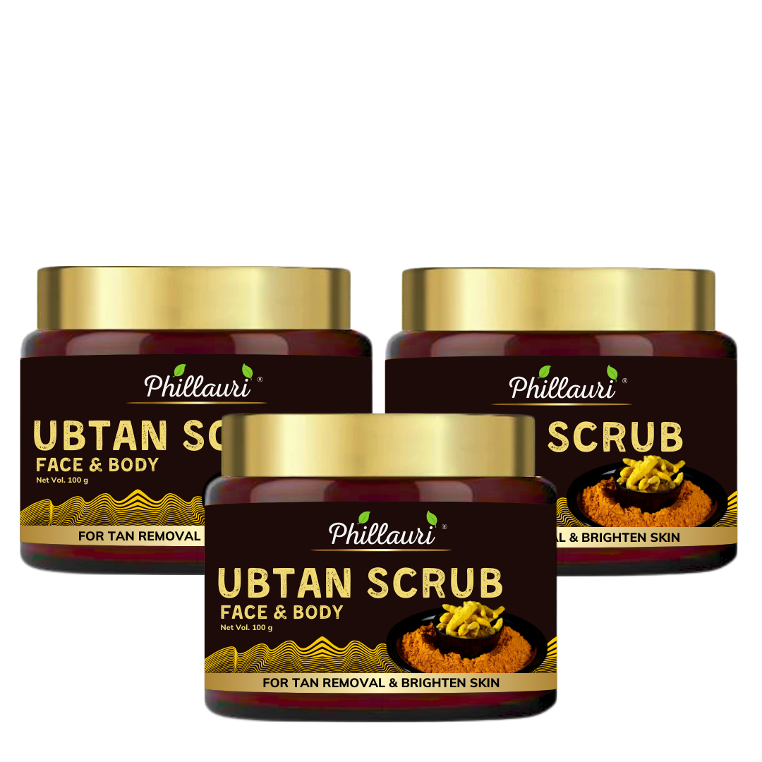 Phillauri Ubtan Tan Removal Face Scrub For Glowing Skin, 300g