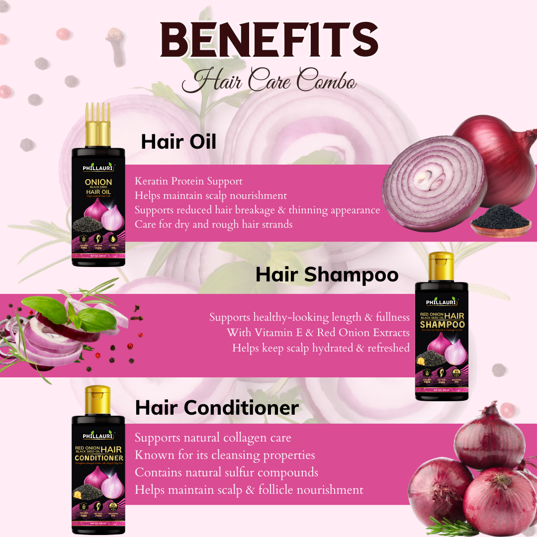 Phillauri Red Onion Black Seed Oil Ultimate Hair Care Kit