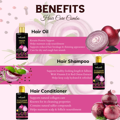 Phillauri Red Onion Black Seed Oil Ultimate Hair Care Kit