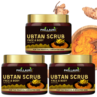 Phillauri Ubtan Tan Removal Face Scrub For Glowing Skin, 100g