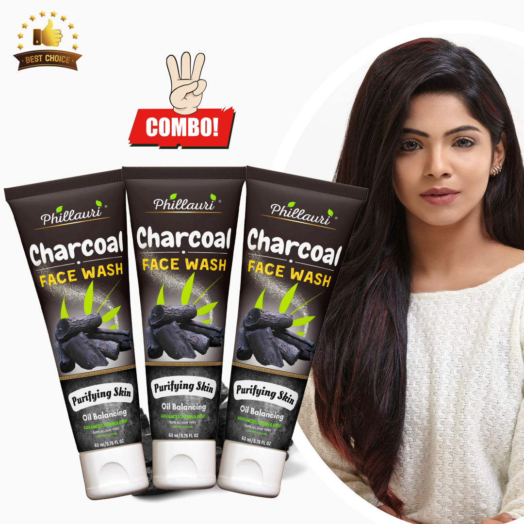 Phillauri Charcoal Face Wash For Oil Balancing, 180ml