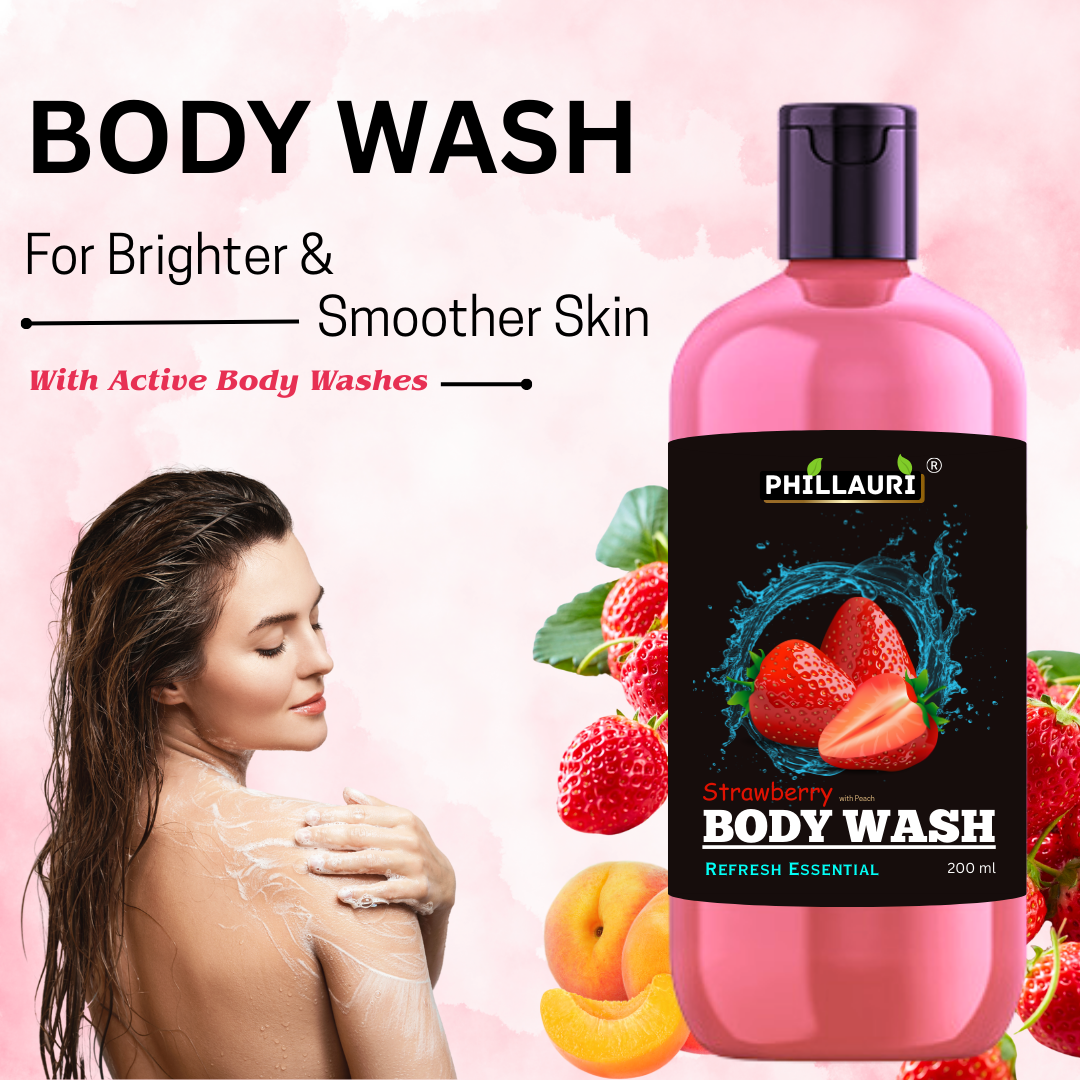 Phillauri Refresh Essential Strawberry Body Wash For Smoother Skin, 200ml