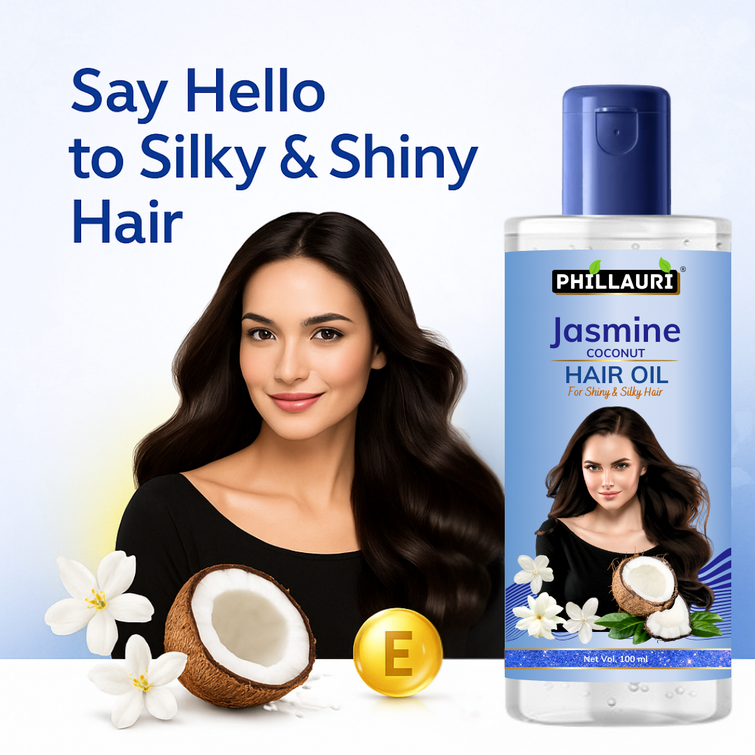Phillauri Jasmine Coconut Hair Oil For Long-lasting Moisture, 100ml