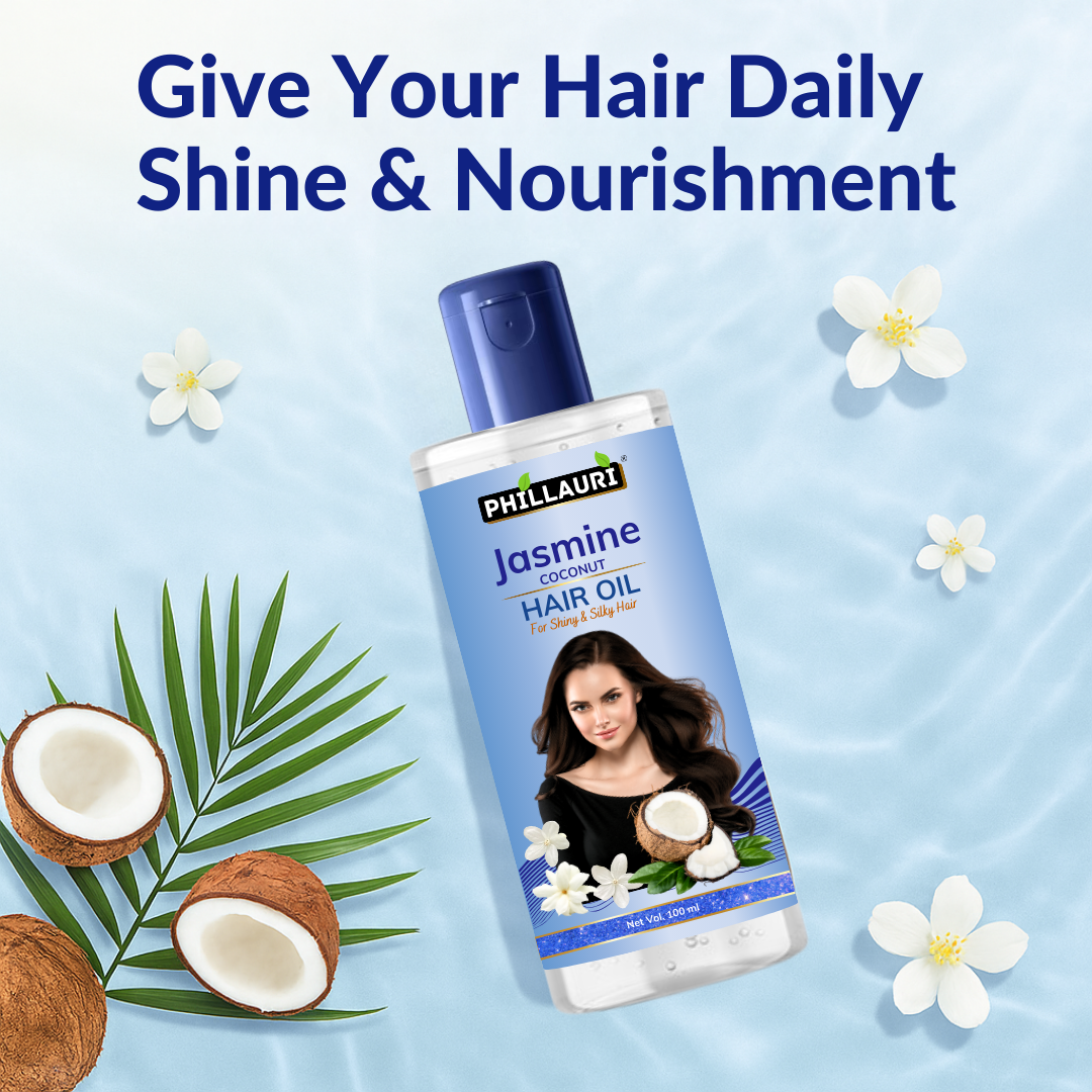 Phillauri Jasmine Coconut Hair Oil For Long-lasting Moisture, 100ml