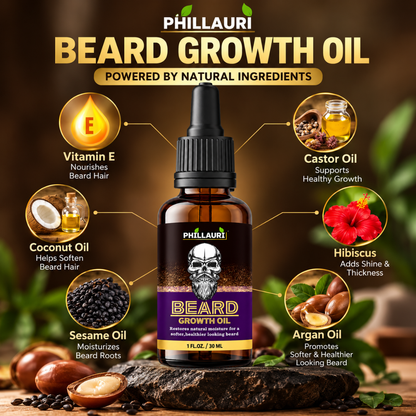 Phillauri Beard Growth Oil – With Castor & Sesame Oil