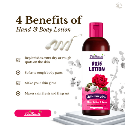 Phillauri Advanced Formulated Rose Body Lotion For Delicious Glow Skin