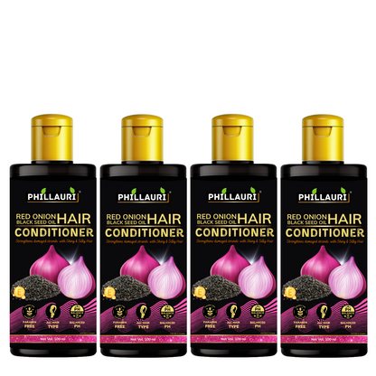 Phillauri Red Onion Black Seed Conditioner For Hair Growth, 400ML