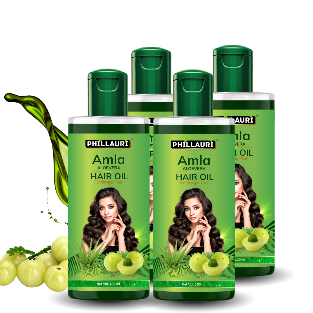 Phillauri Natural Pure Amla AloeVera Hair Oil For Strong hair, 400ml