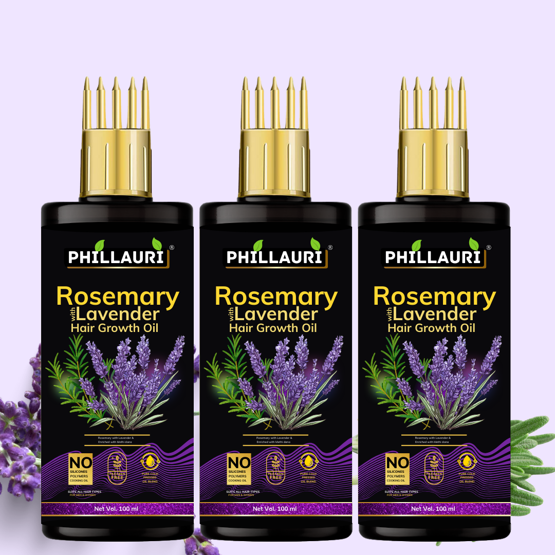 Phillauri Rosemary Lavender Hair Growth Oil, Paraben Free, 100ml