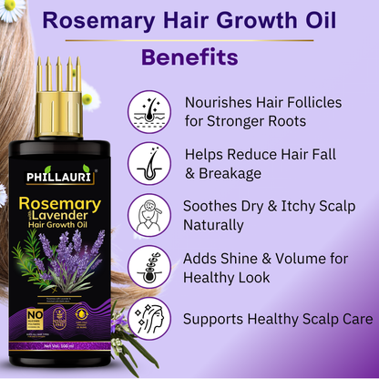 Phillauri Rosemary Lavender Hair Growth Oil, Paraben Free, 100ml