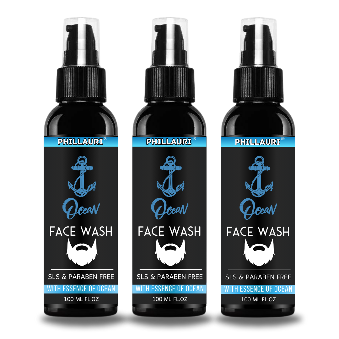 Phillauri Ocean Facewash for Men - SLS and Paraben Free with Ocean Essence.