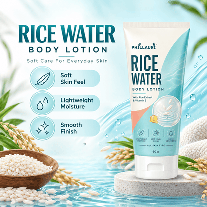 Phillauri Rice Water Body Lotion – With Rice Extract, Vitamin E & Aloe Vera