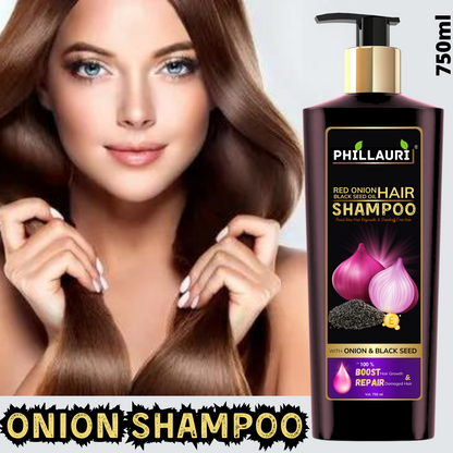 Phillauri Red Onion Black Seed Shampoo For Hair Growth, 750ml