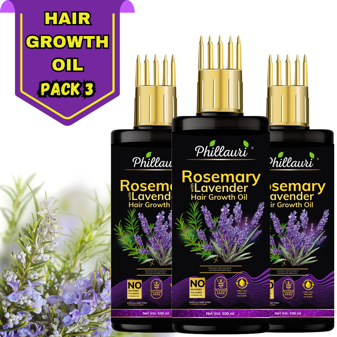 Phillauri Rosemary Lavender Hair Growth Oil, Paraben Free, 300ml