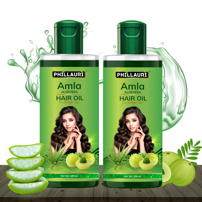 Phillauri Natural Pure Amla AloeVera Hair Oil For Strong hair, 100ml