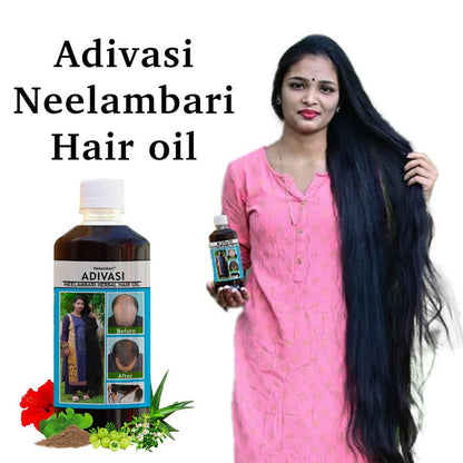 Neelambari ADIVASI HERBAL HAIR OIL, NATURAL Way to Hair Regrowth Adivasi Formula