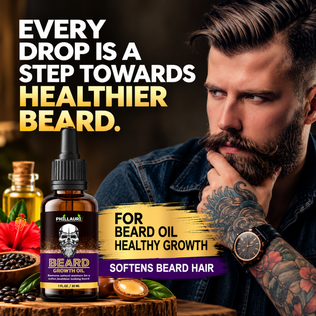 Phillauri Beard Growth Oil – With Castor & Sesame Oil