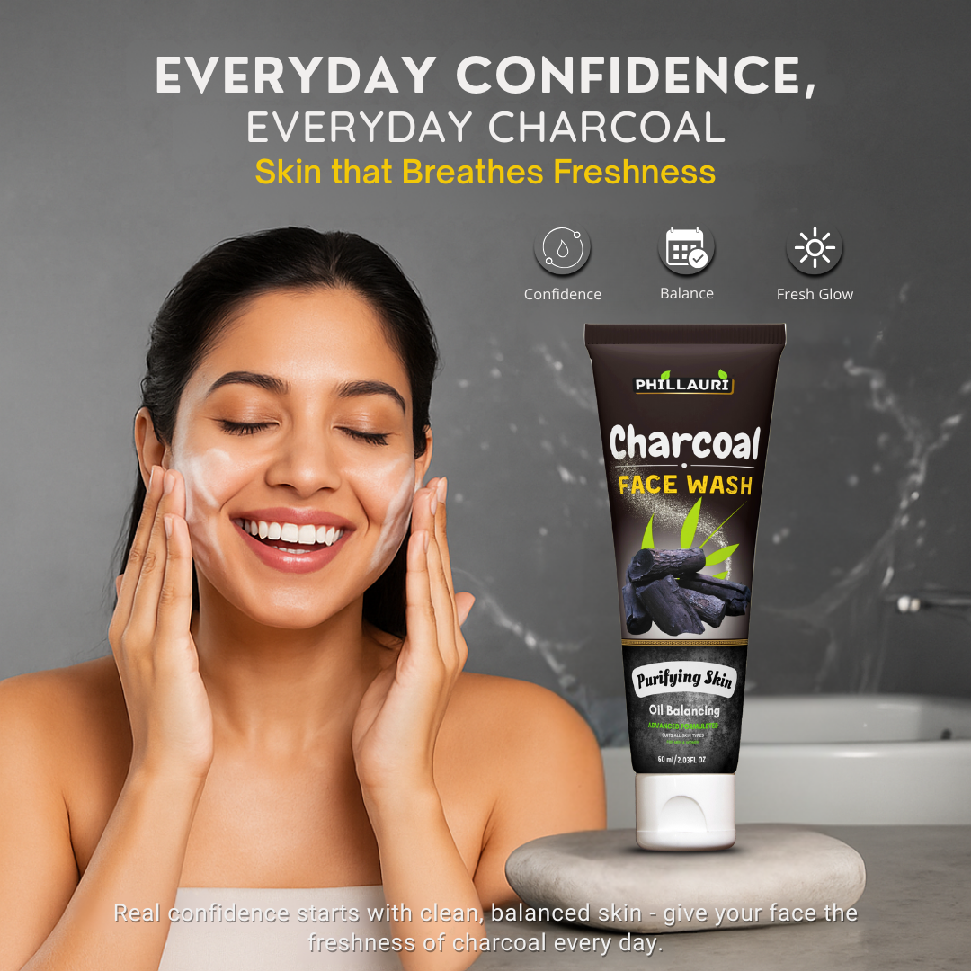 Phillauri Charcoal Face Wash For Oil Balancing, 60ml