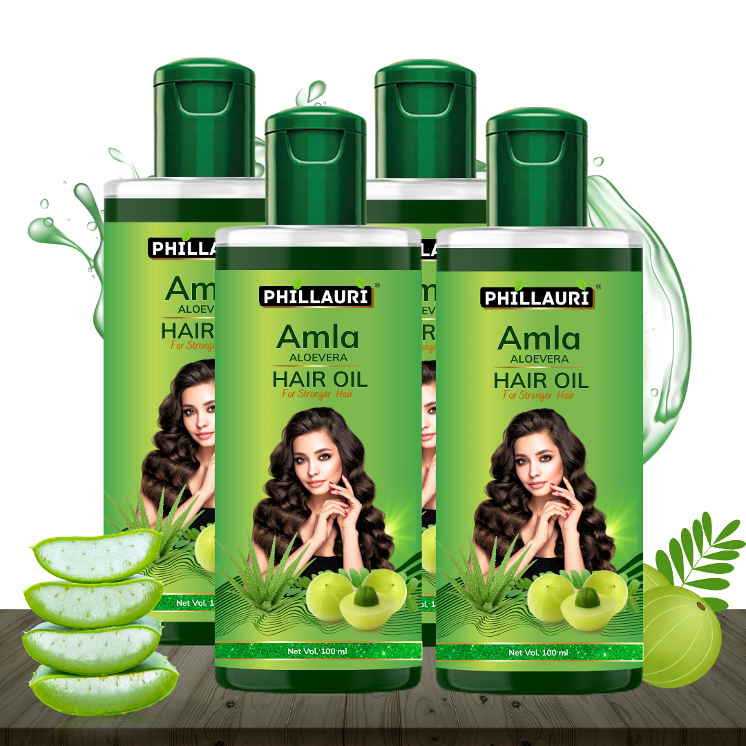 Phillauri Natural Pure Amla AloeVera Hair Oil For Strong hair, 100ml