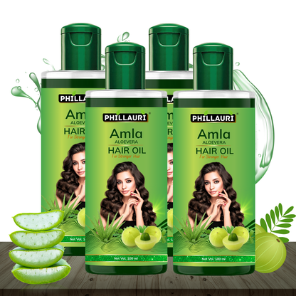 Phillauri Natural Pure Amla AloeVera Hair Oil For Strong hair, 100ml