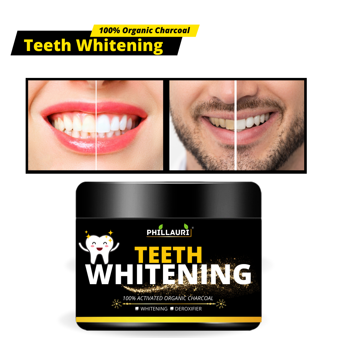 Phillauri Teeth Whitening Powder For Whitening And Detoxifier, 50GM