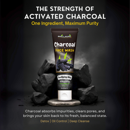 Phillauri Charcoal Face Wash For Oil Balancing, 60ml