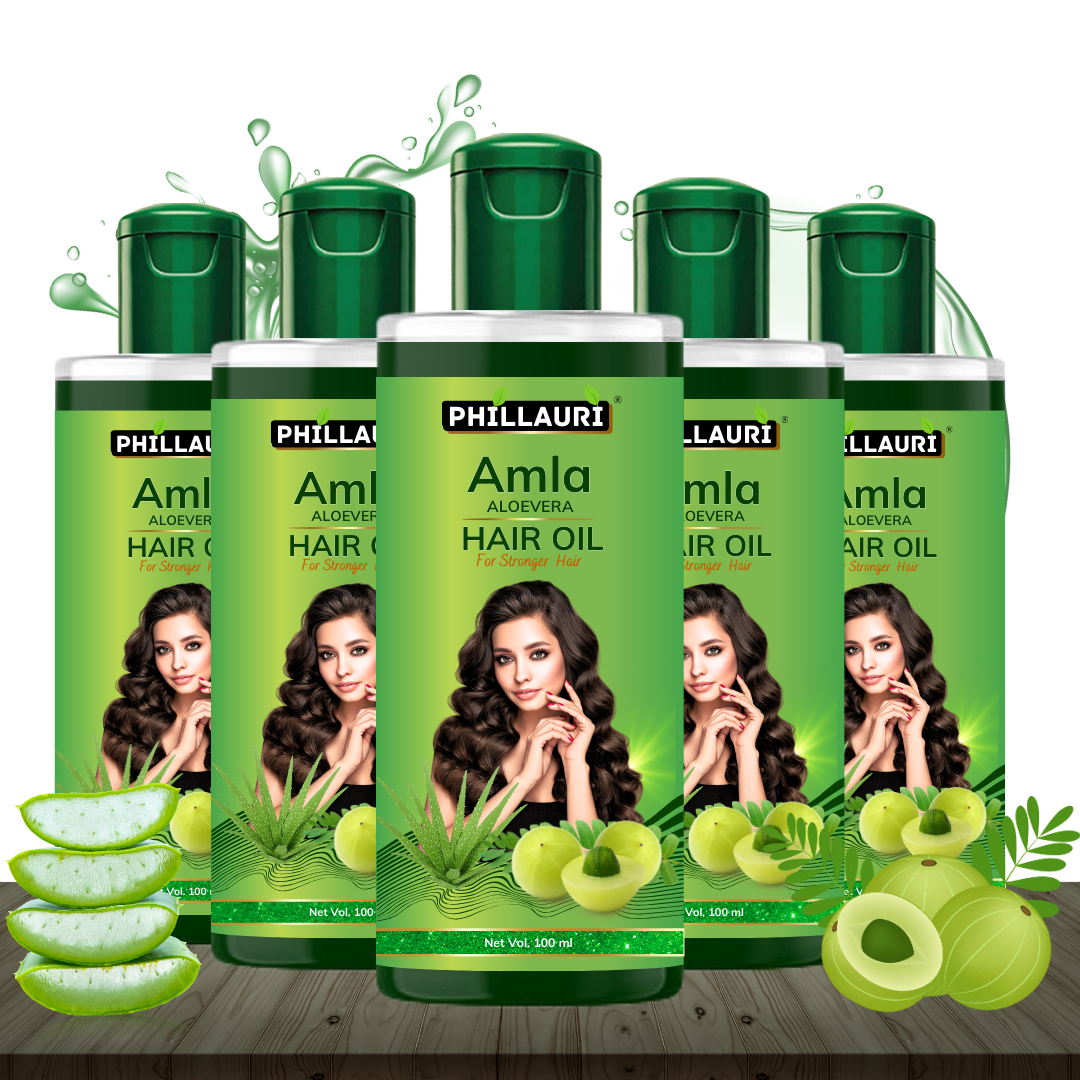 Phillauri Natural Pure Amla AloeVera Hair Oil For Strong hair, 100ml