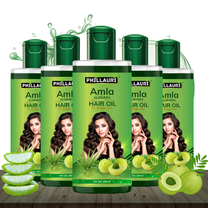 Phillauri Natural Pure Amla AloeVera Hair Oil For Strong hair, 100ml