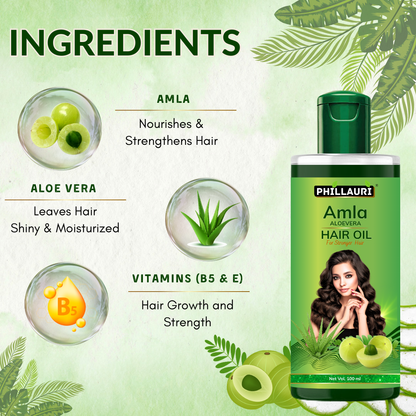 Phillauri Natural Pure Amla AloeVera Hair Oil For Strong hair, 100ml