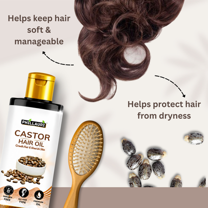 Phillauri Castor Hair Oil – For Hair Growth & Nourished Skin, 100ml