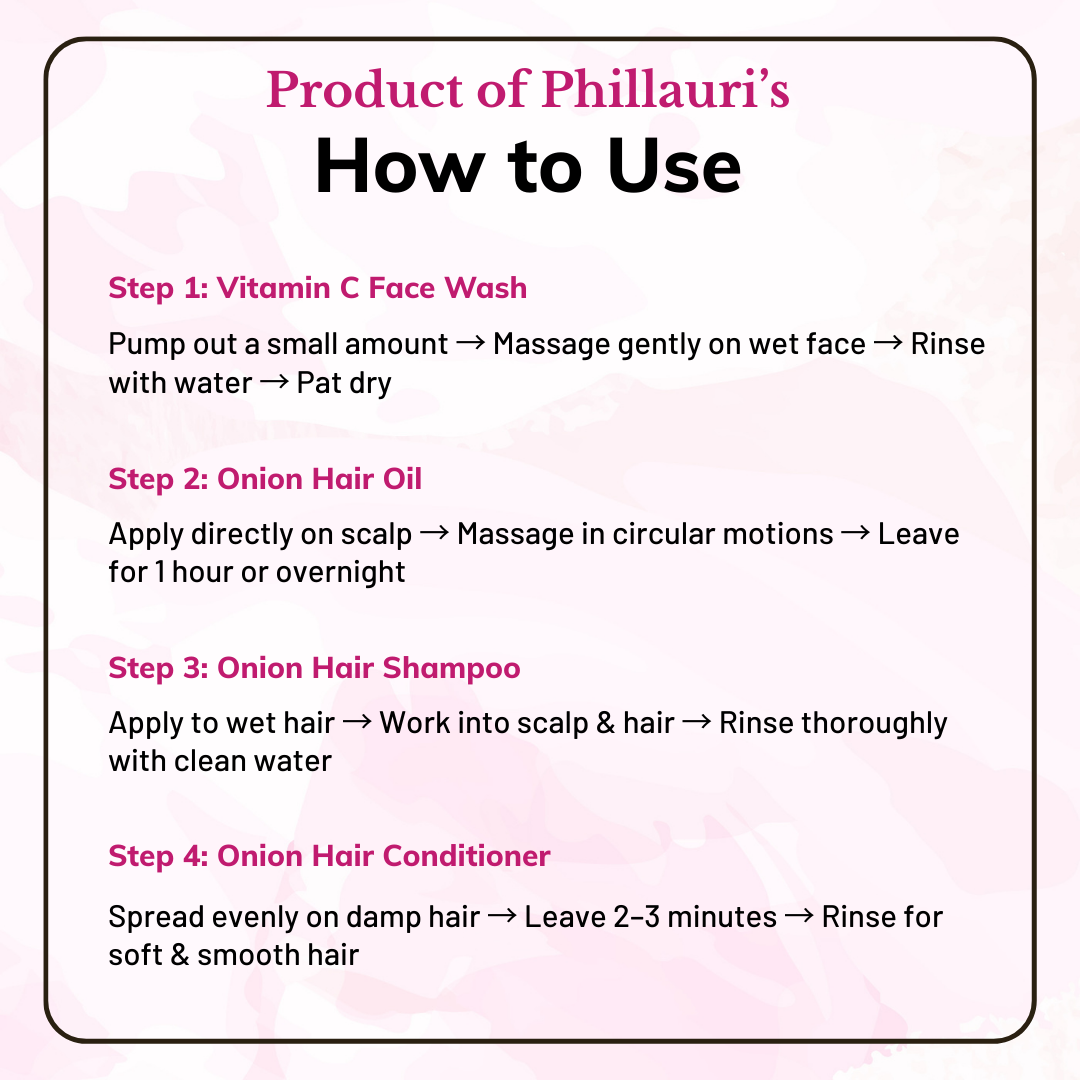 Phillauri Red Onion Healthy Hair care Kit with Face kit Combo Kit  (4 Items in the set) ⭐⭐⭐⭐⭐( 1,209 Ratings & 132 Reviews)
