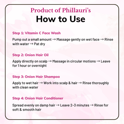 Phillauri Red Onion Healthy Hair care Kit with Face kit Combo Kit  (4 Items in the set) ⭐⭐⭐⭐⭐( 1,209 Ratings & 132 Reviews)