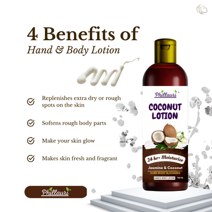 Phillauri Jasmin And Coconut Body Lotion For Dark Night Blooming And 24hr+ Moisturizing