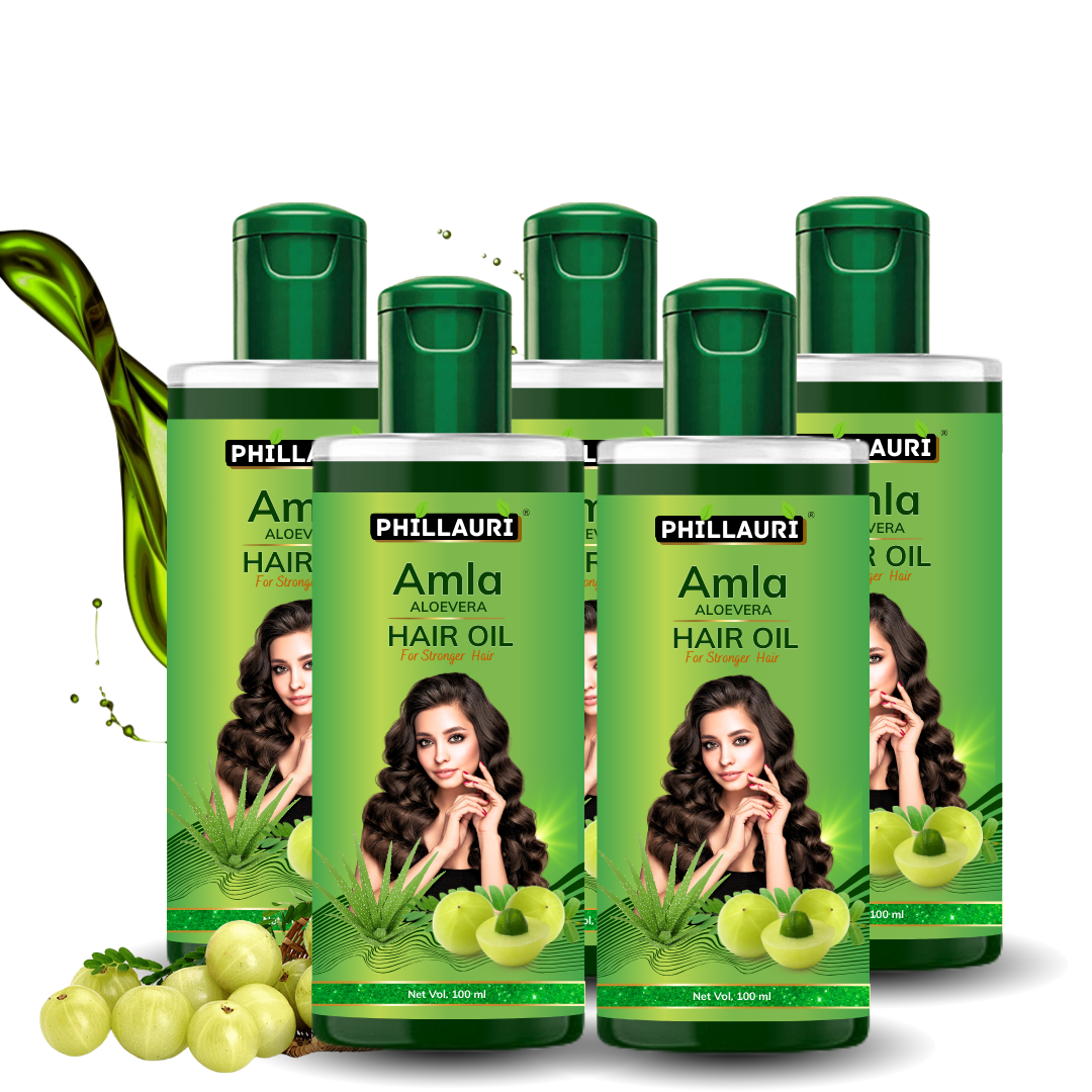 Phillauri Natural Pure Amla AloeVera Hair Oil For Strong hair, 500ml