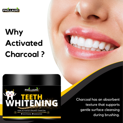 Phillauri Teeth Whitening Powder For Whitening And Detoxifier, 50GM