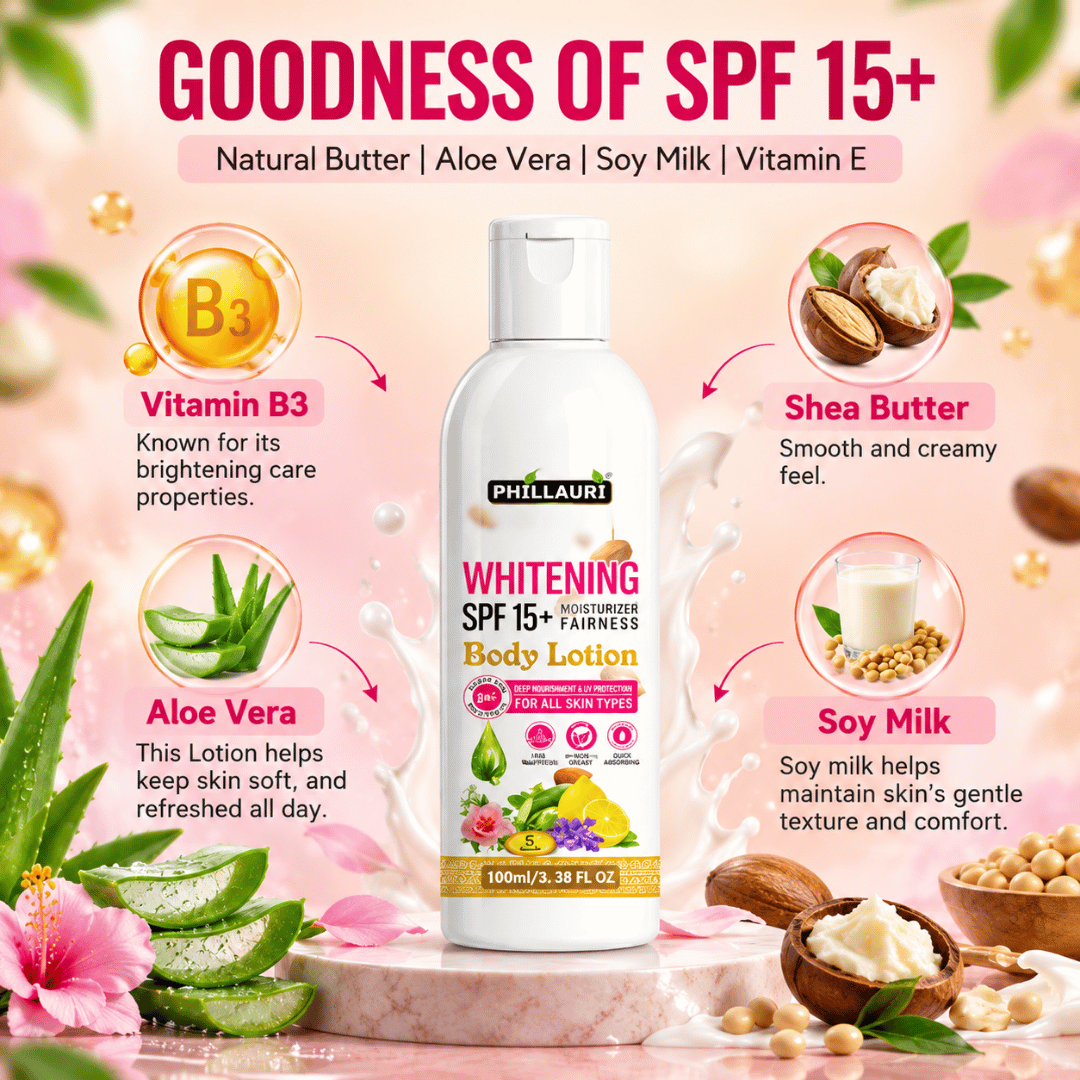 Phillauri Whitening SPF 15+ Body Lotion – With Shea Butter & Soy Milk