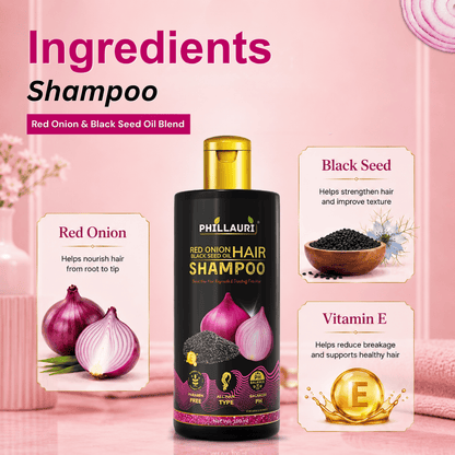Phillauri Red Onion with Black Seed Oil Shampoo