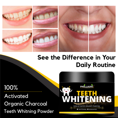 Phillauri Teeth Whitening Powder For Whitening And Detoxifier, 50GM