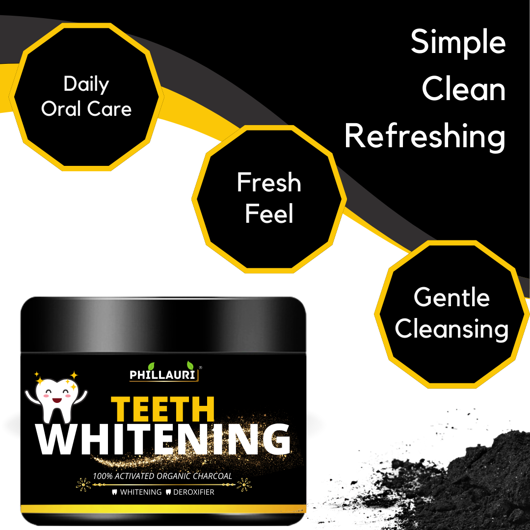Phillauri Teeth Whitening Powder For Whitening And Detoxifier, 50GM